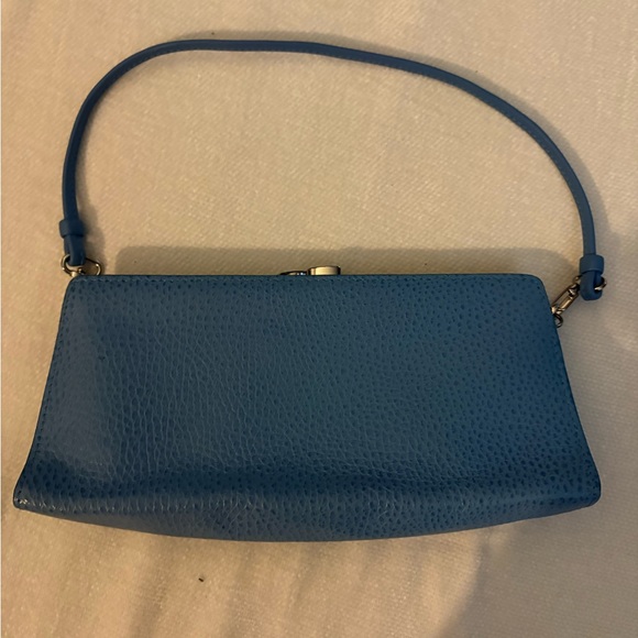 Light blue Lodi’s Clutch leather
